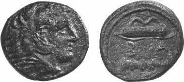 Bronze coin of the Macedonian kingdom, Ruler: Alexander III