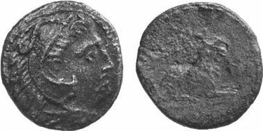Bronze coin of the Macedonian kingdom, Ruler: Cassander