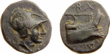 Bronze coin of the Macedonian kingdom, Ruler: Demetrios Poliorketes