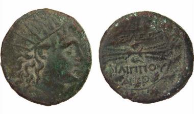 Bronze coin of the Macedonian kingdom, Ruler: Philip V