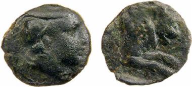 Bronze coin of the Macedonian kingdom, Ruler: Aeropos