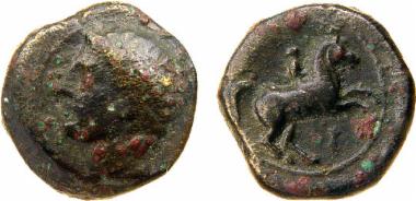 Bronze coin of the Macedonian kingdom, Ruler: Philip II