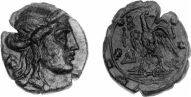 Bronze coin of the Macedonian kingdom, Ruler: Philip V