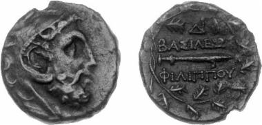 Bronze coin of the Macedonian kingdom, Ruler: Philip V