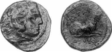 Bronze coin of the Macedonian kingdom, Ruler: Cassander