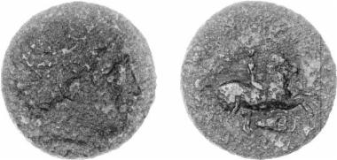 Bronze coin of the Macedonian kingdom, Ruler: Philip III