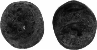 Bronze coin of the Macedonian kingdom, Ruler: Perdikkas III