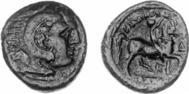 Bronze coin of the Macedonian kingdom, Ruler: Cassander