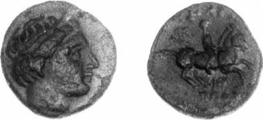 Bronze coin of the Macedonian kingdom, Ruler: Philip III