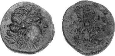 Bronze coin of the Macedonian kingdom, Ruler: Philip V