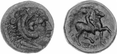 Bronze coin of the Macedonian kingdom, Ruler: Cassander