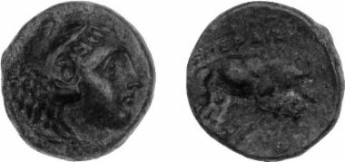 Bronze coin of the Macedonian kingdom, Ruler: Perdikkas III