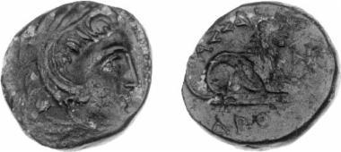 Bronze coin of the Macedonian kingdom, Ruler: Cassander