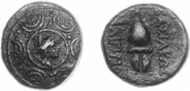 Bronze coin of the Macedonian kingdom, Ruler: Philip V