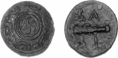 Bronze coin of the Macedonian kingdom, Ruler: Philip V