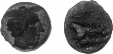 Bronze coin of the Macedonian kingdom, Ruler: Aeropos