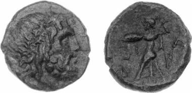 Bronze coin of the Macedonian kingdom, Ruler: Philip V