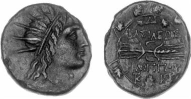 Bronze coin of the Macedonian kingdom, Ruler: Philip V