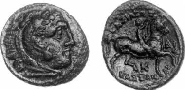 Bronze coin of the Macedonian kingdom, Ruler: Cassander