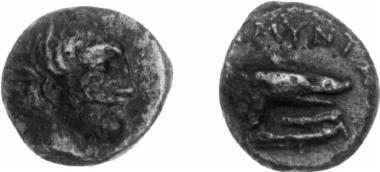 Bronze coin of the Macedonian kingdom, Ruler: Amyntas II