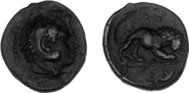 Bronze coin of the Macedonian kingdom, Ruler: Perdikkas III