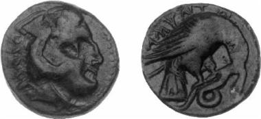 Χάλκινο νόμισμα Μακεδονικού βασιλείου, Βασιλιάς: Αμύντας Γ'