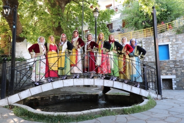 Authentic local costumes from the village of Panagia