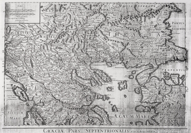 Map of March 1708 Eastern Thrace, Macedonia, Thessaly and Aetoloakarnania