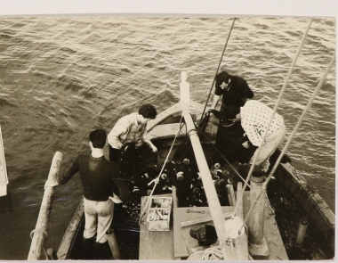 Fishermen in their boat, Limanaki – Limena – Thassos