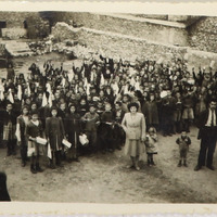 School gathering in the courtyard