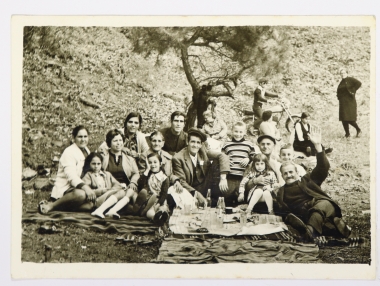 Hanging out with the bike at the festival, Prinos, 1960s