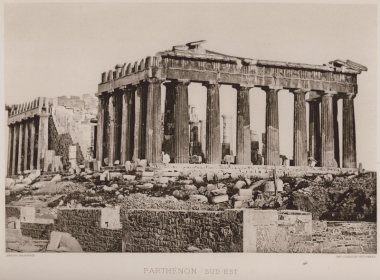 Ο Παρθενώνας, νοτιοανατολική όψη.