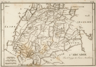 Χάρτης της αρχαίας Αρκαδίας.