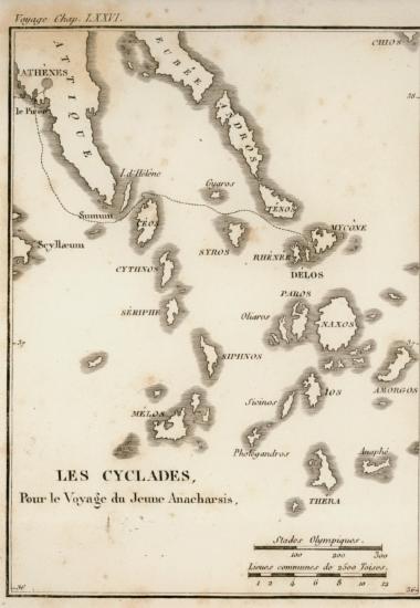 Χάρτης των Κυκλάδων.