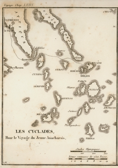 Χάρτης των Κυκλάδων.