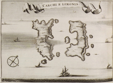 Χάρτης της Χάλκης και της Αλιμιάς.