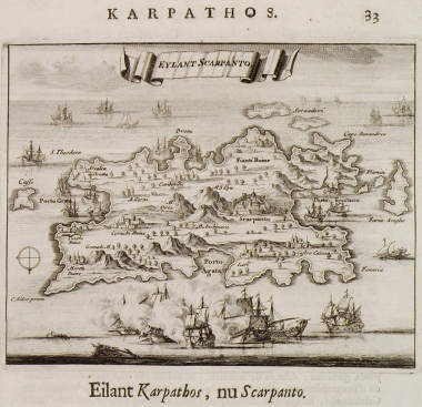 Χάρτης της Καρπάθου.