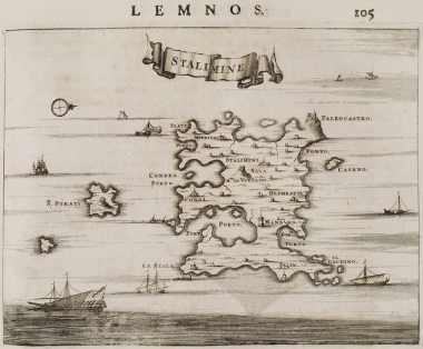 Χάρτης της Λήμνου.