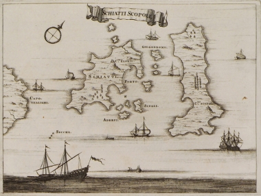 Χάρτης της Σκιάθου και της Σκοπέλου.