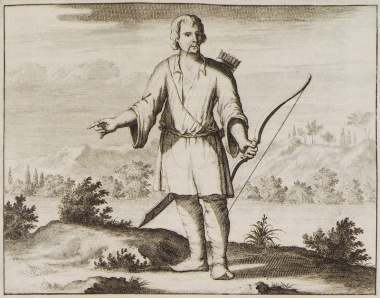 Κρητικός ορεσίβιος με τόξο και φαρέτρα.