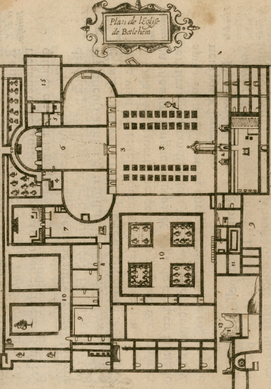 Κάτοψη της εκκλησίας της Γεννήσεως στη Βηθλεέμ.