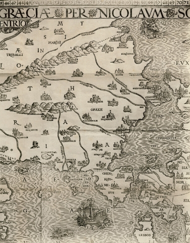 Χάρτης της Θράκης του Νικολάου Σοφιανού.