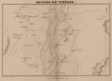 Χάρτης των αρχαίων Θηβών (σήμερα Λούξορ) στην Αίγυπτο.