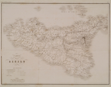 Χάρτης της Σικελίας.