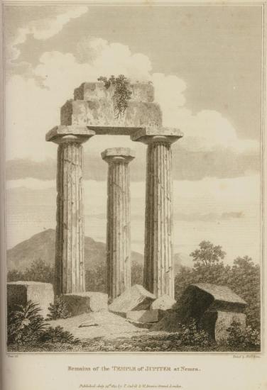 Ερείπια του ναού του Δία στη Νεμέα.