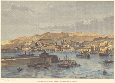Το λιμάνι της Μεσσήνης στα 1860 (Σικελία).