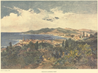 Άποψη της Μάλαγας προς τα δυτικά (Ισπανία). Από την έκδοση: 