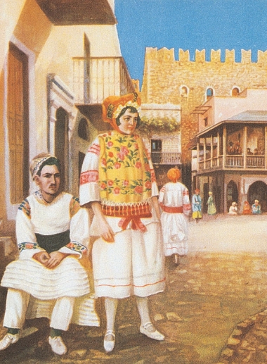 Ενδυμασίες από το Πυργί Χίου. Από τη συλλογή του συγγραφέα.