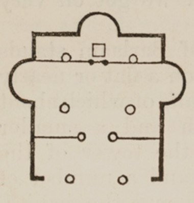 Κάτοψη του καθολικού της μονής Βαρλαάμ στα Μετέωρα.