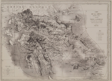 Χάρτης Ελλάδας, 1852.